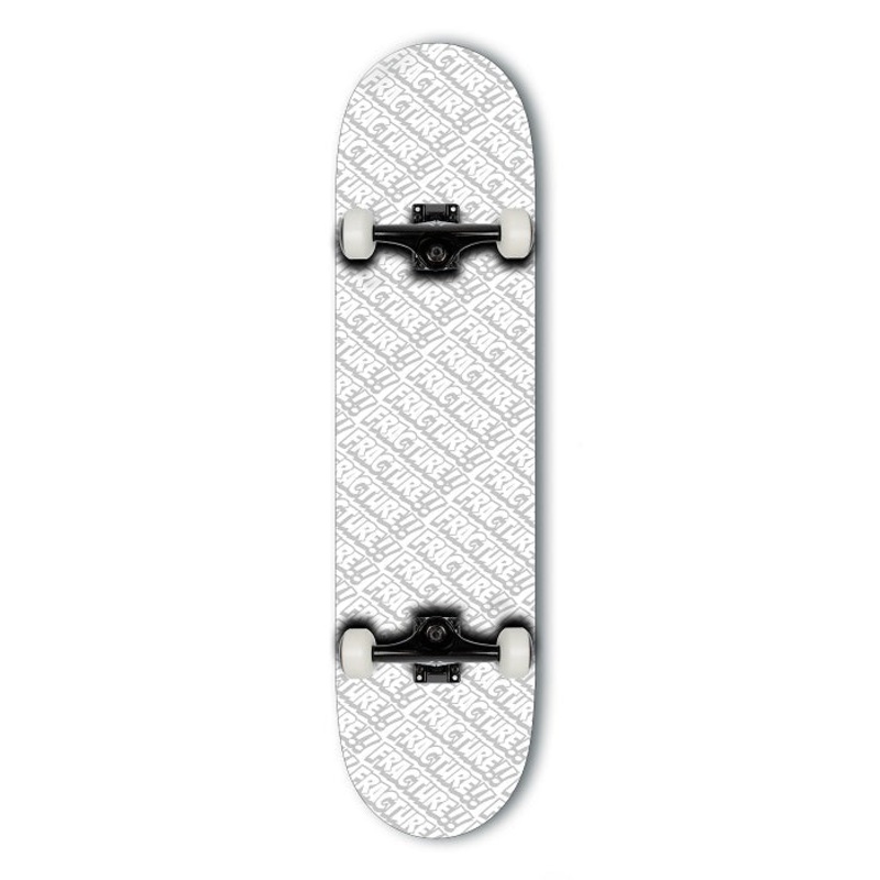 Fracture All Over Comic White Skateboard - 8.0"
