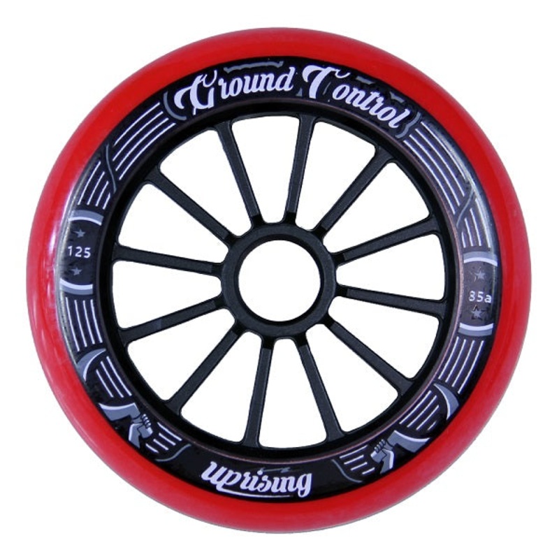 Ground Control Red/Black Wheels 125mm 85a - Set of 6