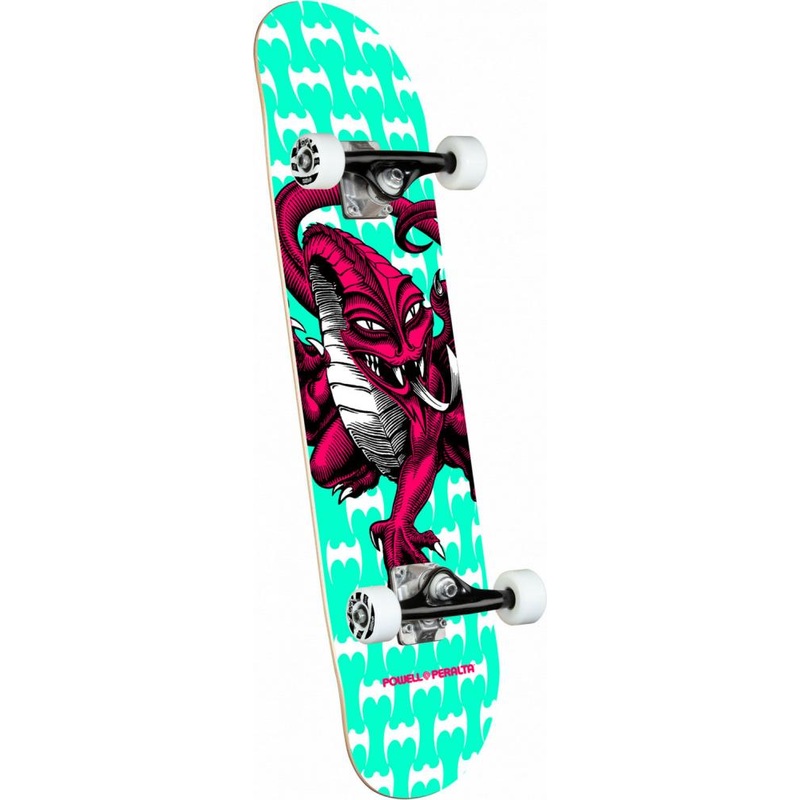 Powell Peralta Cab Dragon One Off Teal Skateboard - 7.75"