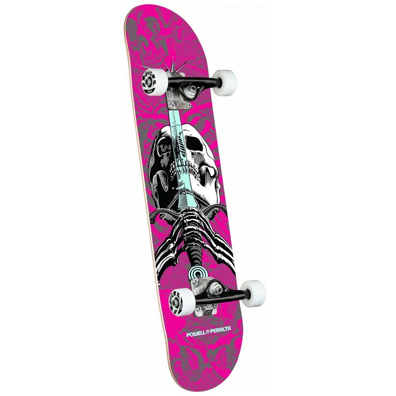 Powell Peralta Skull & Snake One Off Pink Skateboard - 7.5"