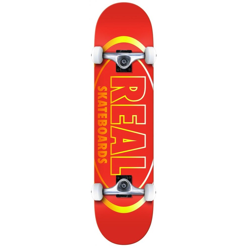 Real Team Oval Gleams Red Skateboard - 8.0"