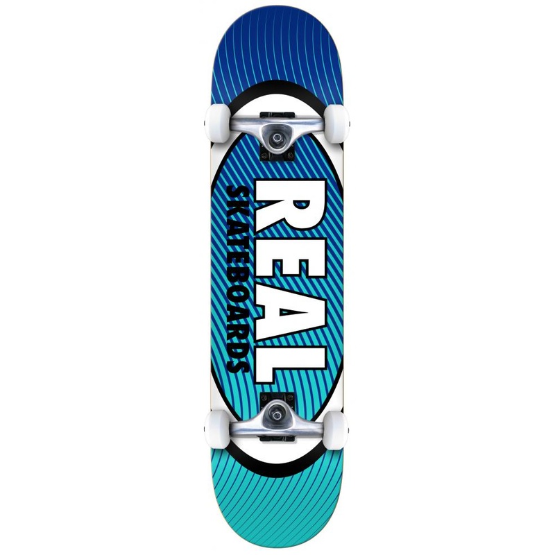 Real Team Oval Heatwave Blue Skateboard - 8.0"
