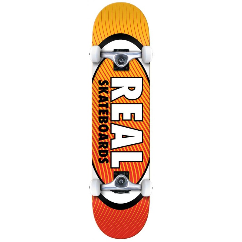 Real Team Oval Heatwave Orange Skateboard - 7.75"