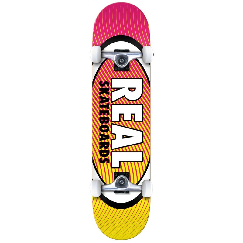 Real Team Oval Heatwave Yellow Skateboard - 8.25"