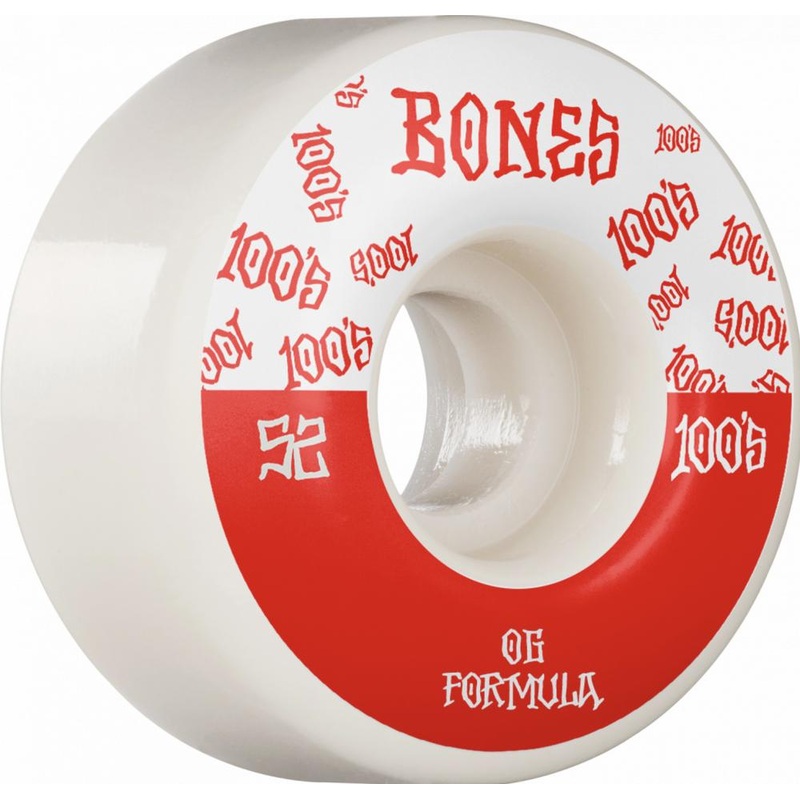 Bones 100's #13 V4 Wide Skateboard Wheels - 52mm
