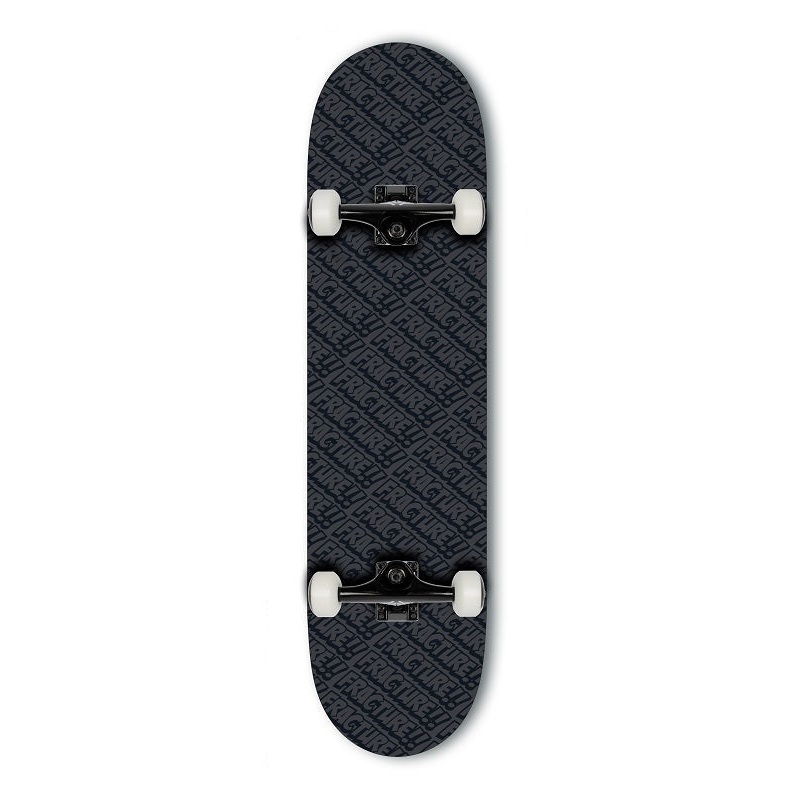 Fracture All Over Comic Black Skateboard - 8.0"