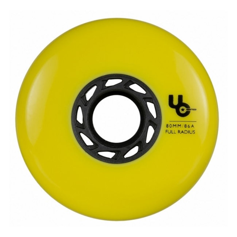Undercover Team Yellow Wheels Full Radius 80mm 86a - Set of 4