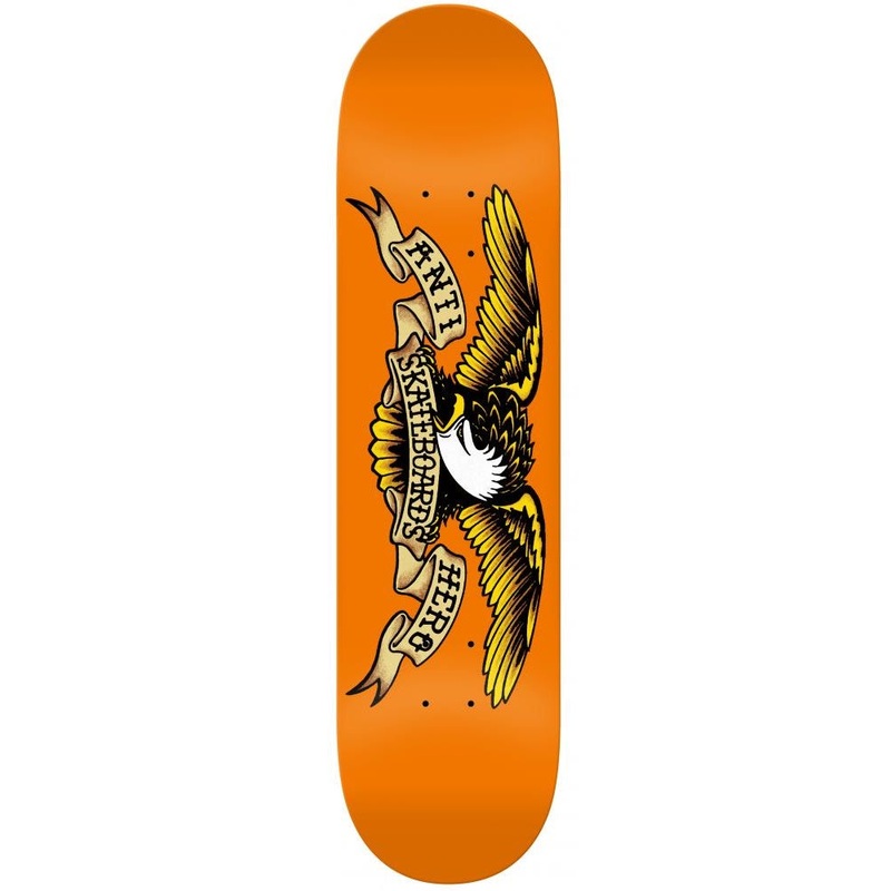 Anti Hero Classic Eagle Orange Skateboard Deck - 9.0"