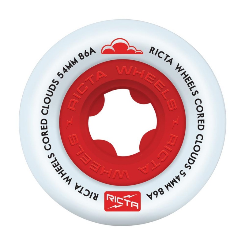 Ricta Cored Clouds Red Skateboard Wheels - 54mm 86a