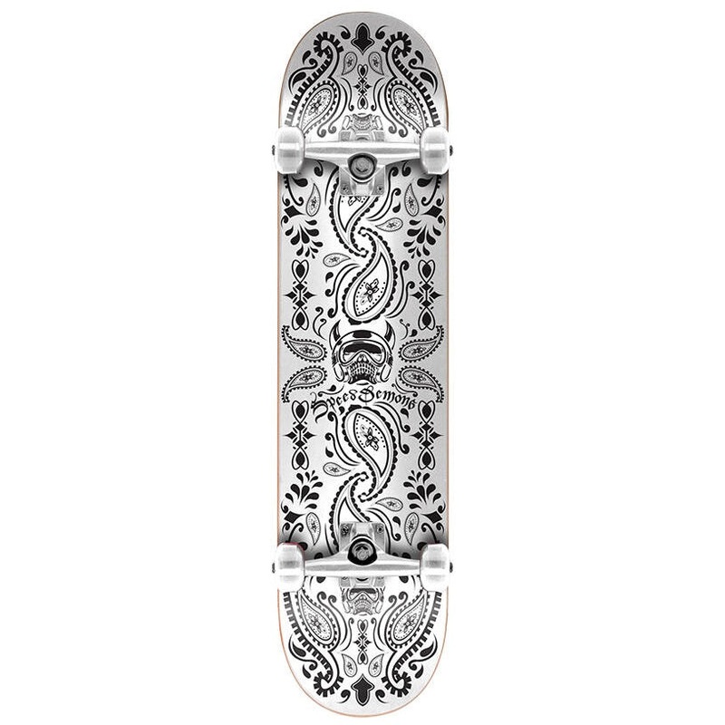 Speed Demons Bandana Black/White Skateboard - 8.0"