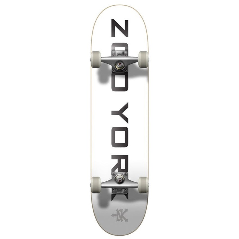 Zoo York OG 95 Logo Block White Skateboard - 7.75"