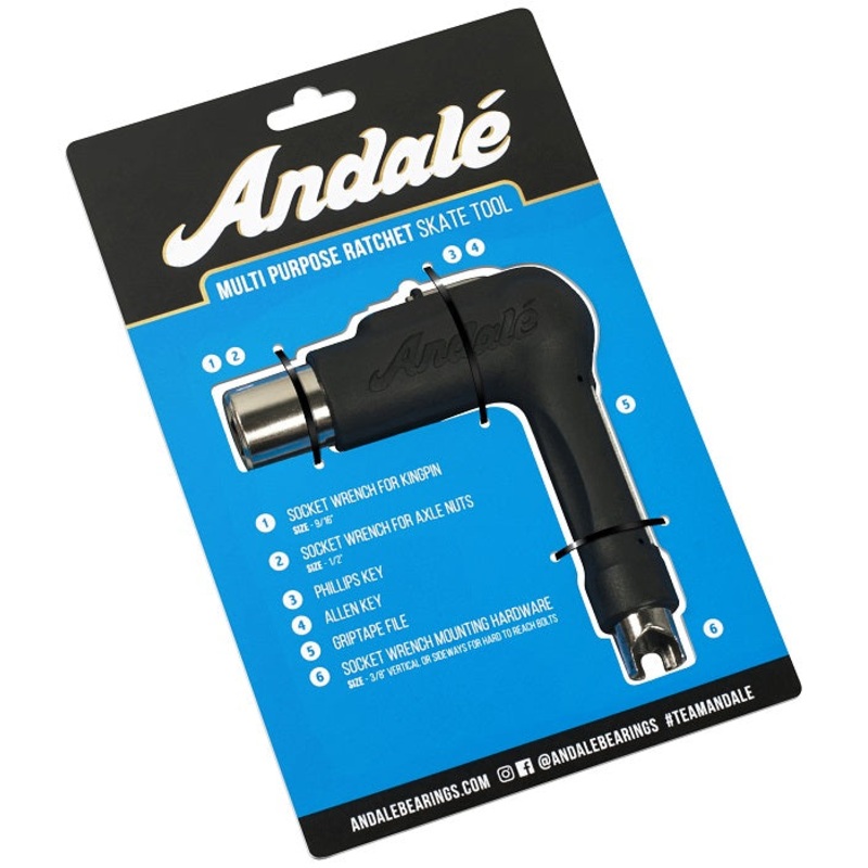 Andale Multi Purpose Ratchet Skate Tool Black