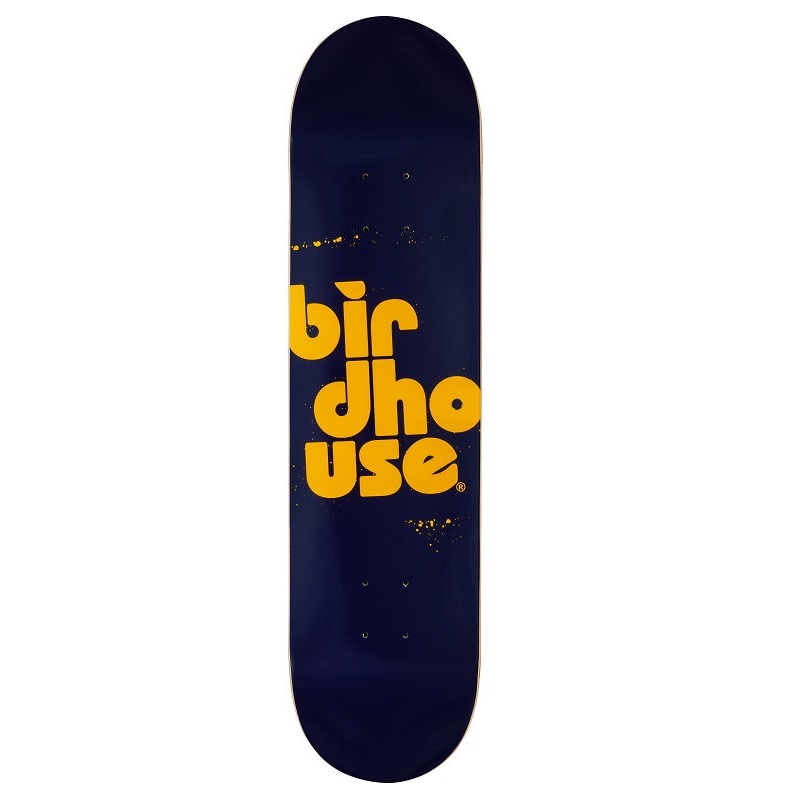 Birdhouse Stacked Spray Logo Navy Skateboard Deck - 7.75"