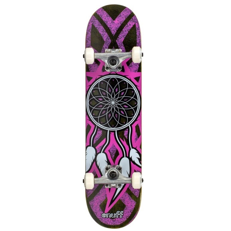 Enuff Dreamcatcher Mini Skateboard - Grey/Pink 7.25"