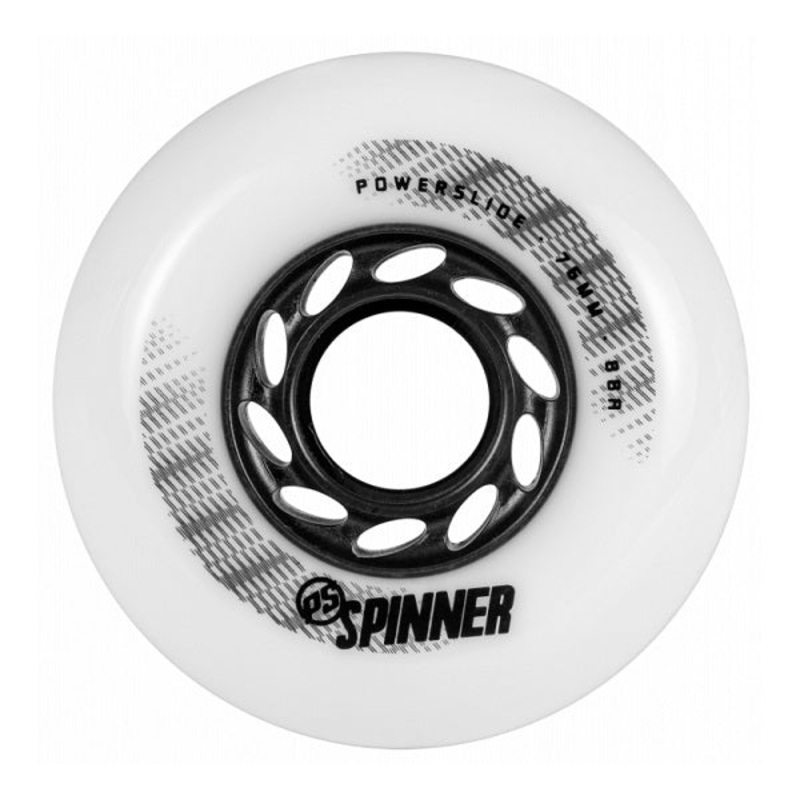 Powerslide Spinner White Wheels 76mm 88a - Set of 4
