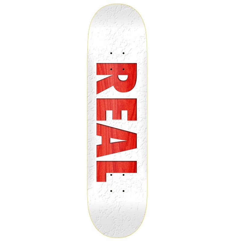 Real Bold Team Series White Skateboard Deck - 8.5"