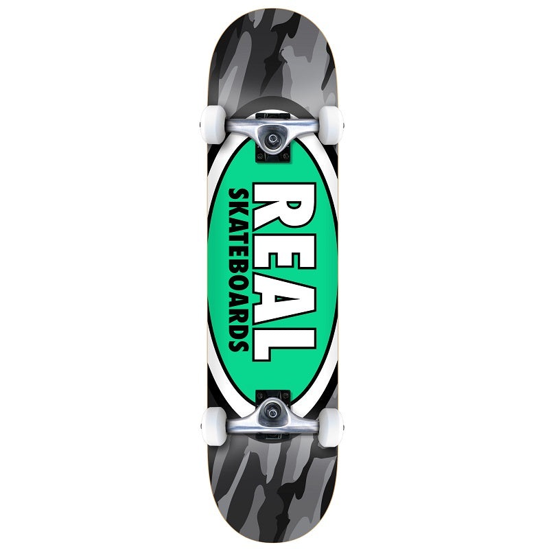 Real Team Oval Camo XL Skateboard - 8.25"