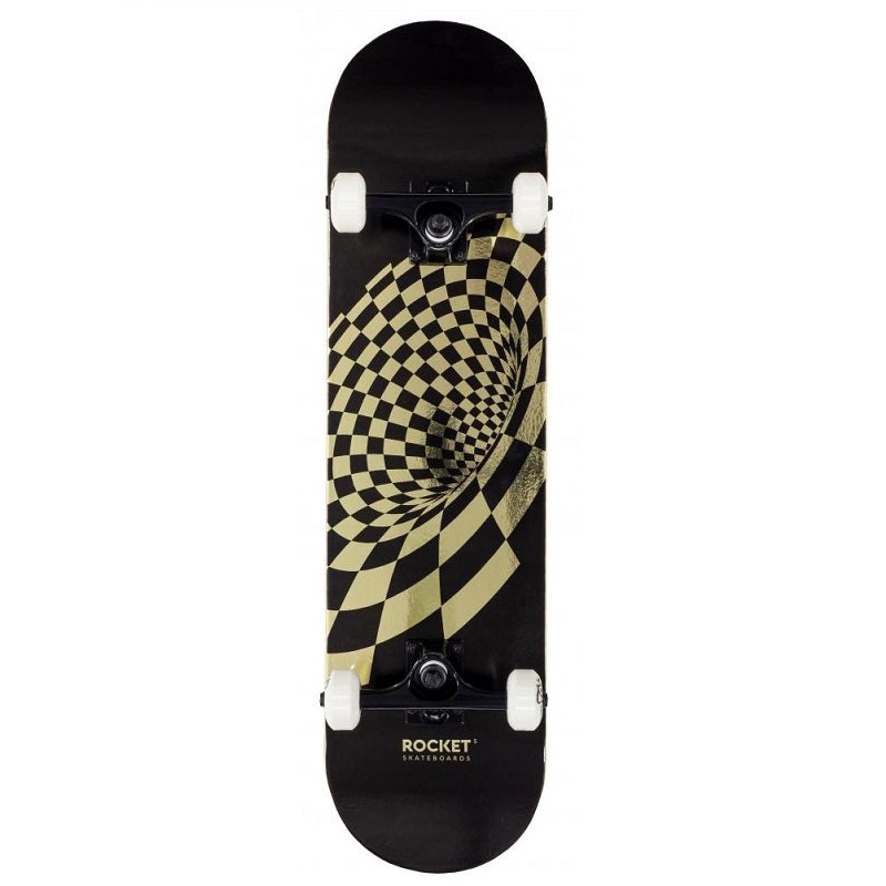 Rocket Vortex Foil Gold Skateboard - 8.0"