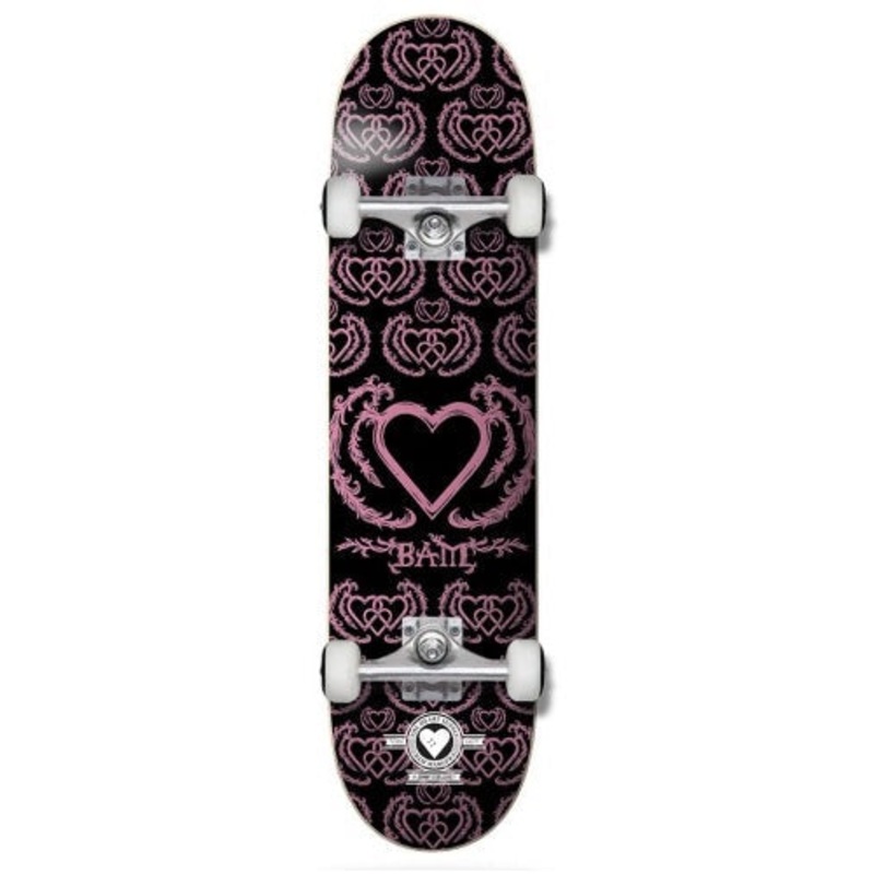 The Heart Supply United Pro Black and Pink Skateboard - 8.0"