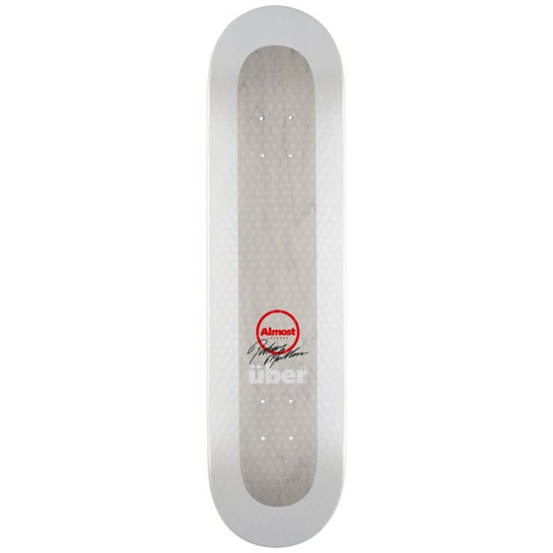 Almost Mullen Uber Light White Skateboard Deck - 8.0"