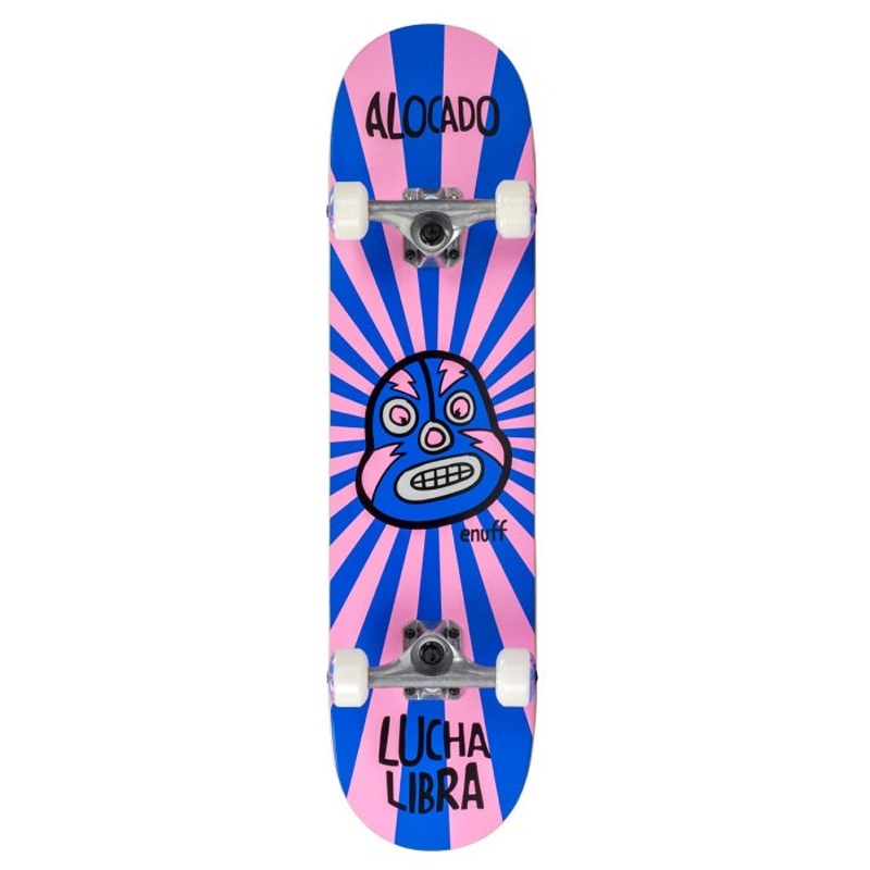 Enuff Lucha Libre Mini Skateboard Pink/Blue - 7.25"