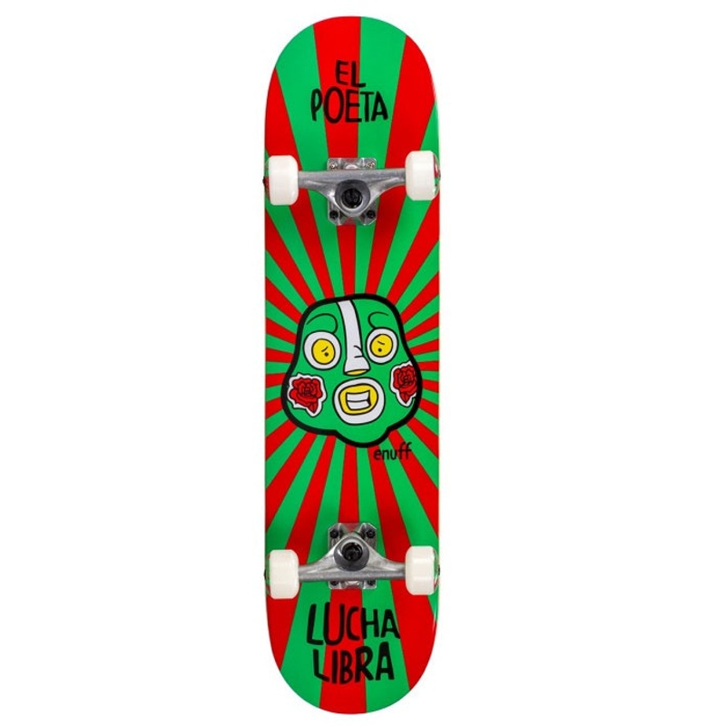 Enuff Lucha Libre Mini Skateboard Red/Green - 7.25"