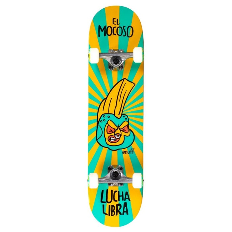 Enuff Lucha Libre Mini Skateboard Yellow/Blue - 7.25"