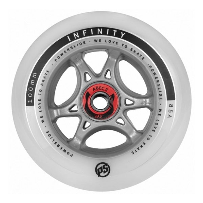 Powerslide Infinity 100mm Wheels With Abec 9 Bearings - Set of 8