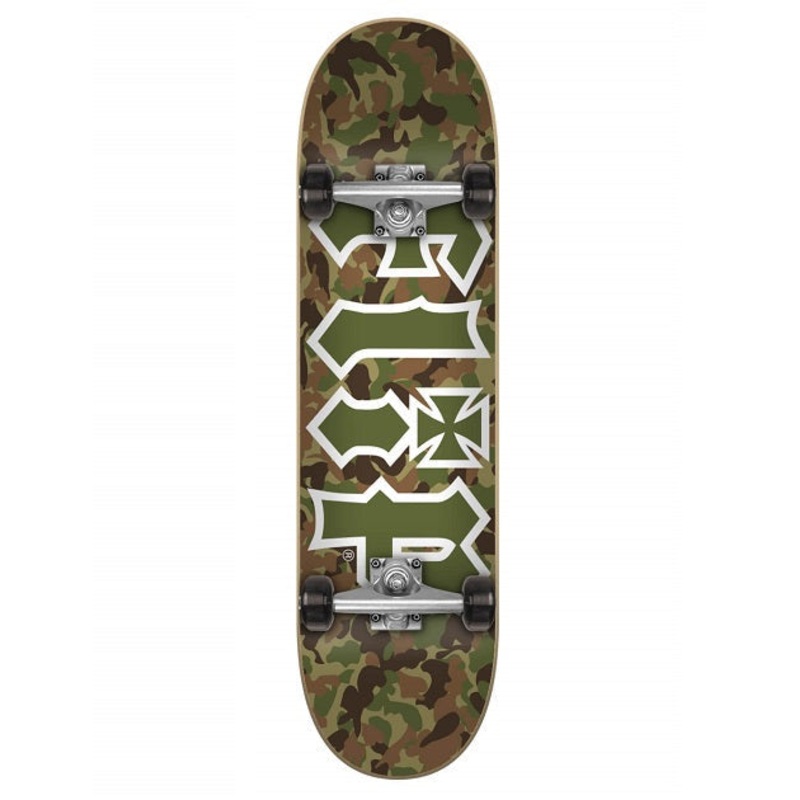 Flip HKD Team Combat Green Skateboard - 7.5"