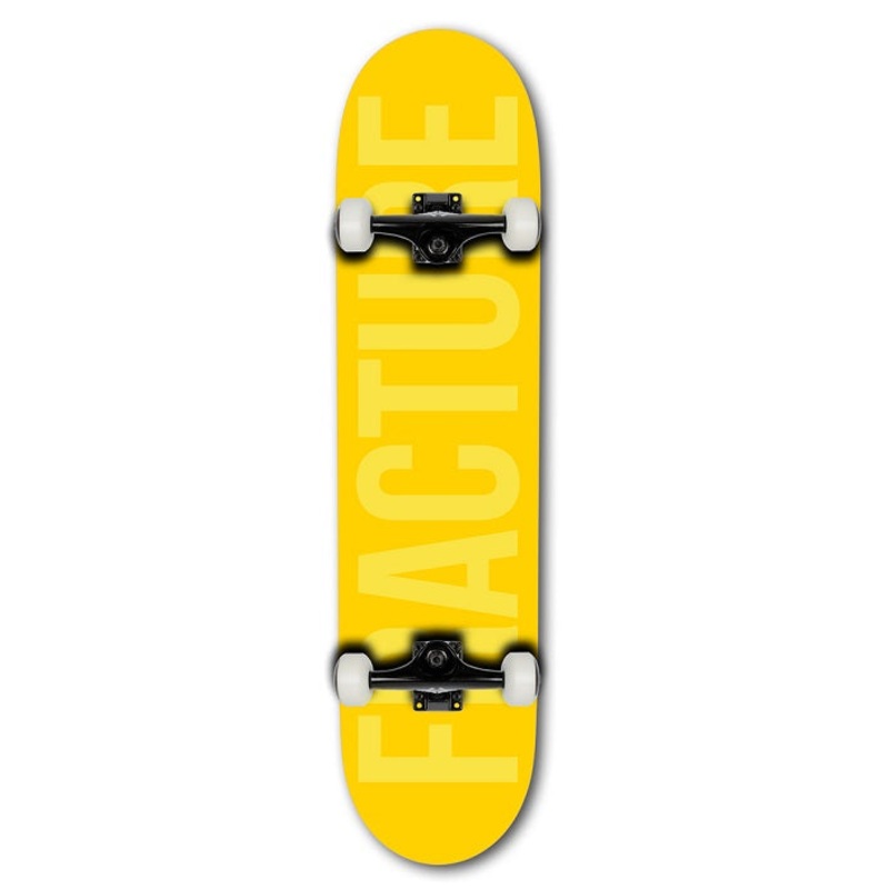 Fracture Fade Yellow Skateboard - 7.75"