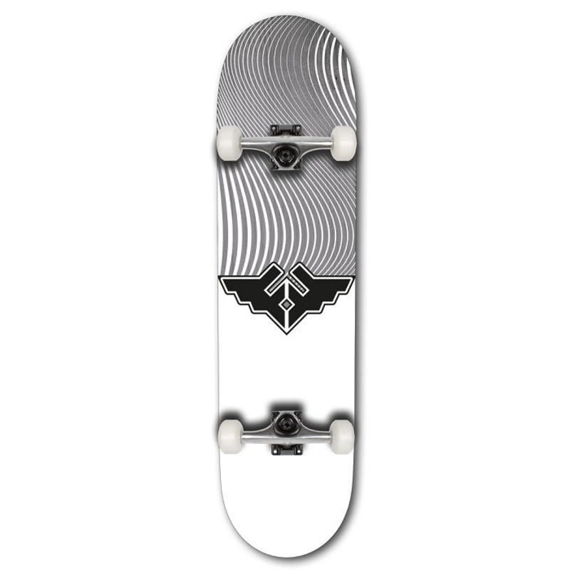 Fracture Wings V4 Grey Skateboard - 8.25"