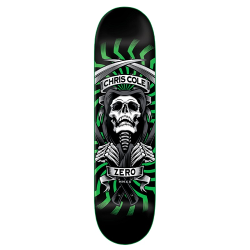 Zero MMXX Green Cole Skateboard Deck - 8.0"