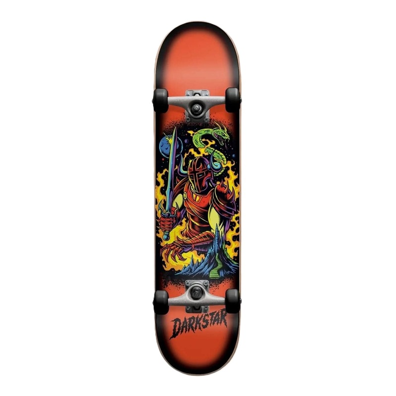 Darkstar Blacklight FP Soft Wheels Orange Complete Skateboard - 8.0"