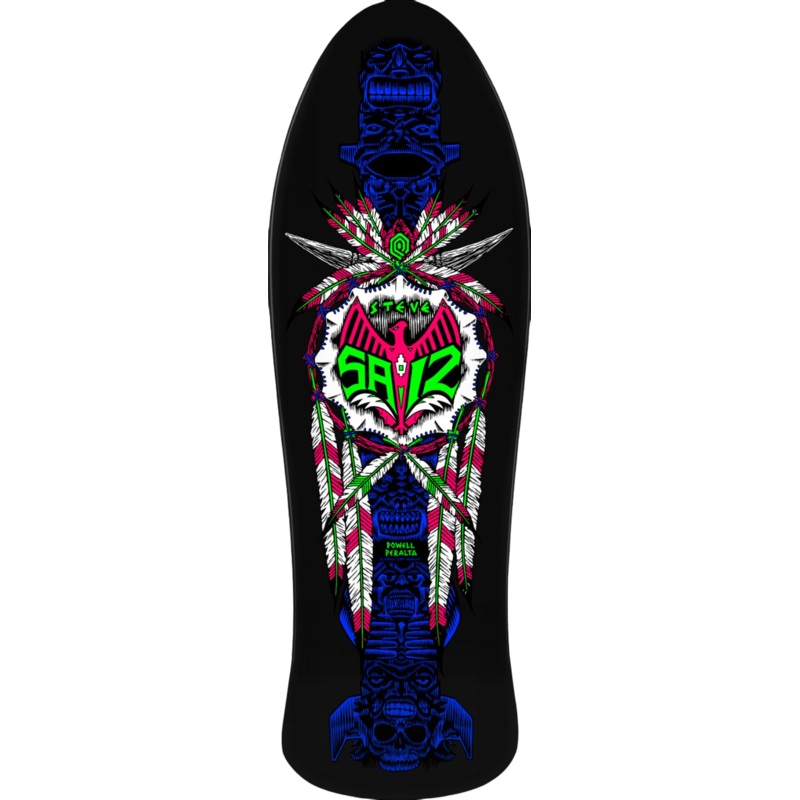 Powell Peralta Steve Saiz Totem Reissue Blacklight Skateboard Deck - 10"
