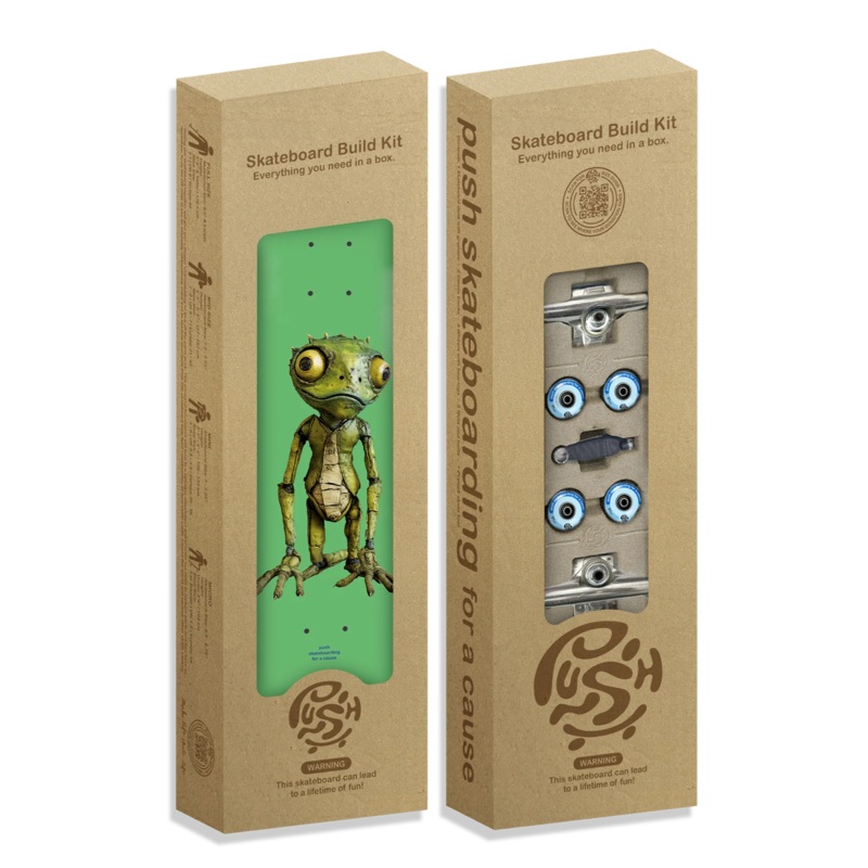 Push Lizard Guy FP Incomplete Skateboard - 7.5"