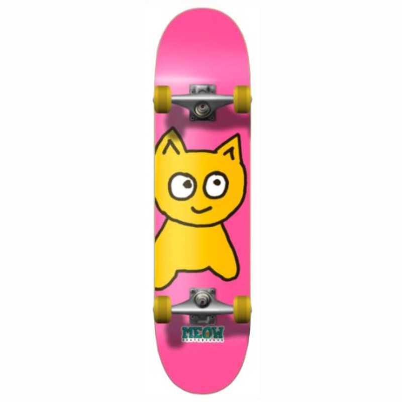 Meow Big Cat Pink Skateboard - 7.75"