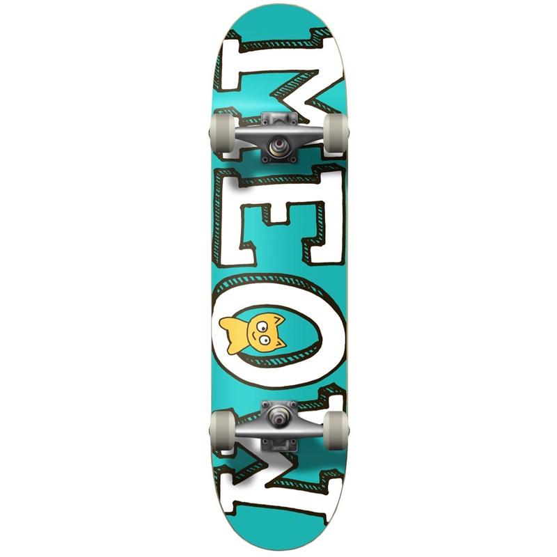 Meow Logo Teal Skateboard - 8.0"