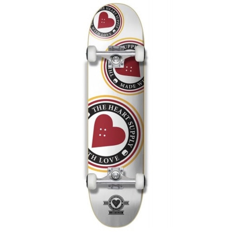 The Heart Supply Orbit White Skateboard - 8.0"