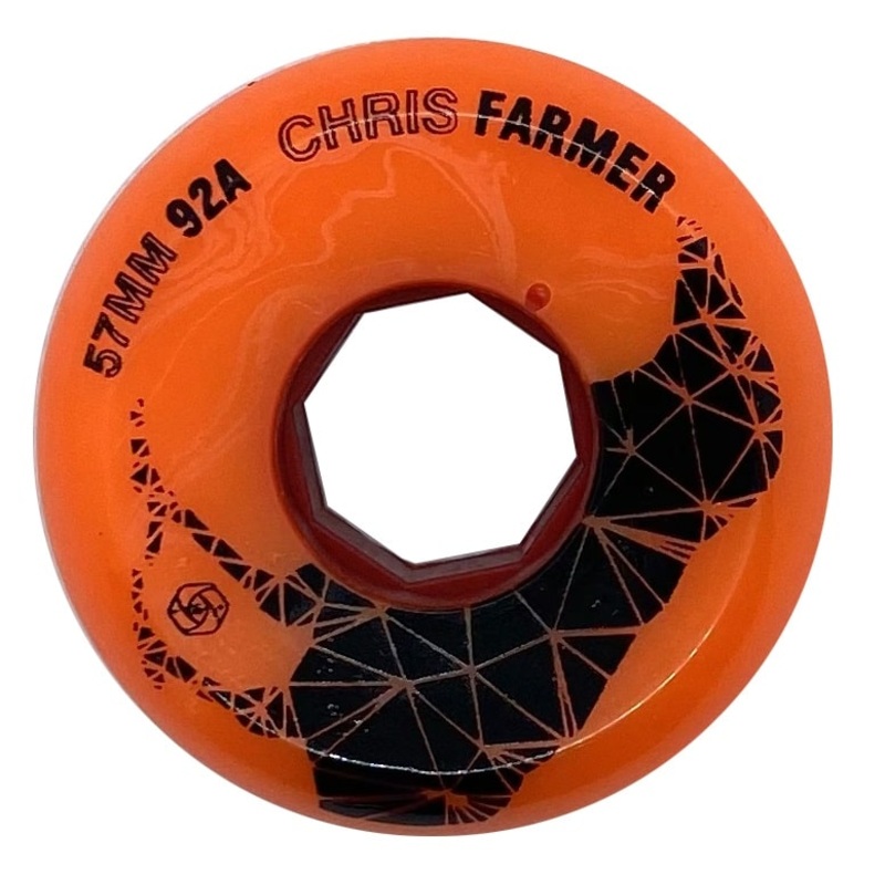 Red Eye Chris Farmer Orange Wheels 57mm 92a - Set of 4