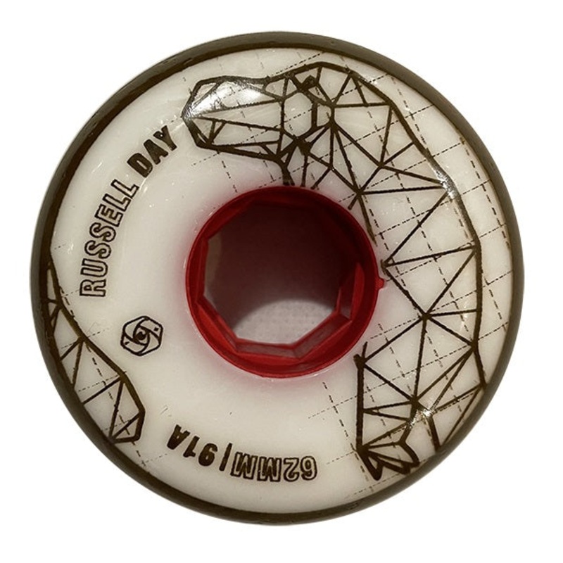 Red Eye Russel Day White Wheels 62mm 91a - Set of 4