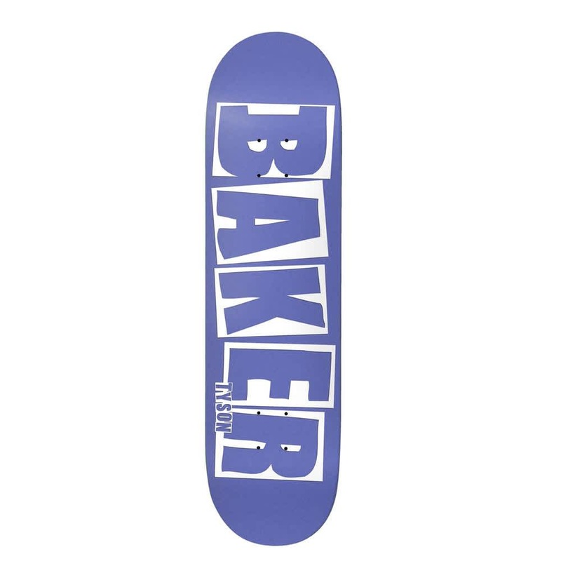 Baker Tyson Peterson Brand Name Periwinkle Deck - 8.0"