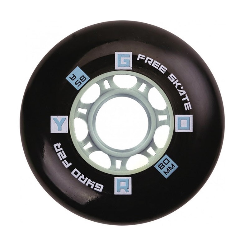 Gyro F2R Inline Skates Wheels - Black Set of 4