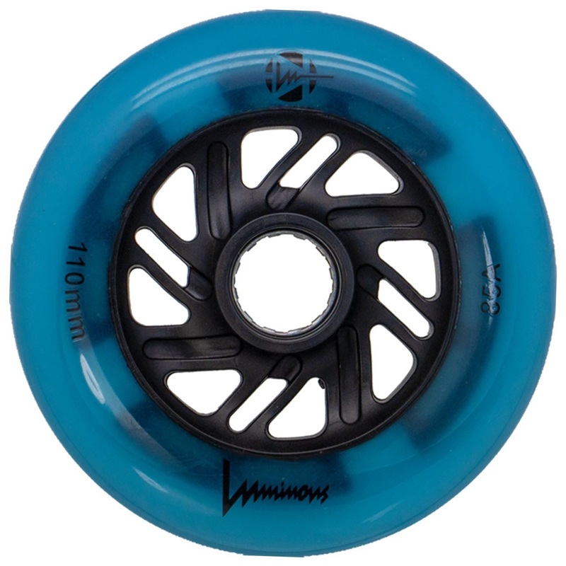 Luminous Light Up Inline Skate Wheel Blue Glow 110mm 85a - (Single Unit)