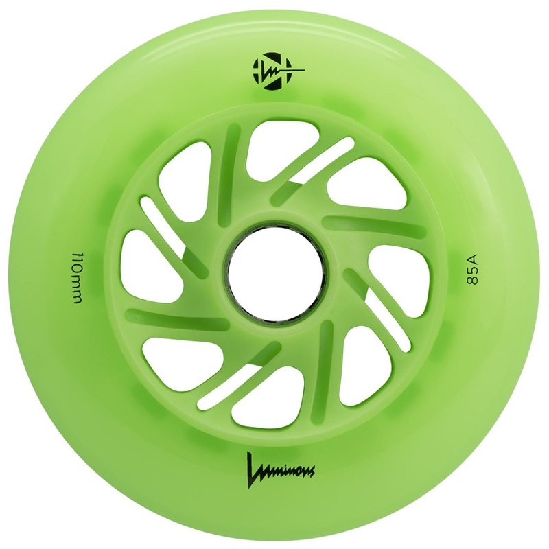 Luminous Light Up Inline Skate Wheel Green Glow 110mm 85a - (Single Unit)