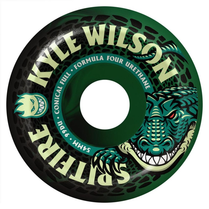 Spitfire Formula Four Wilson Death Roll 99 Black/Green Skateboard Wheels - 54mm 99a