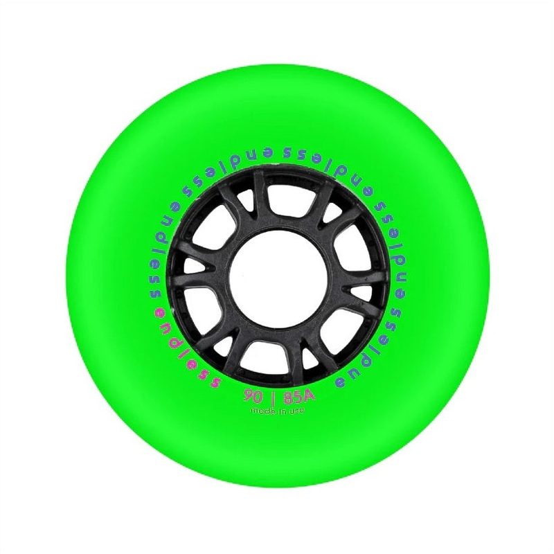 Endless Neon Green 90mm Wheels - Set of 4