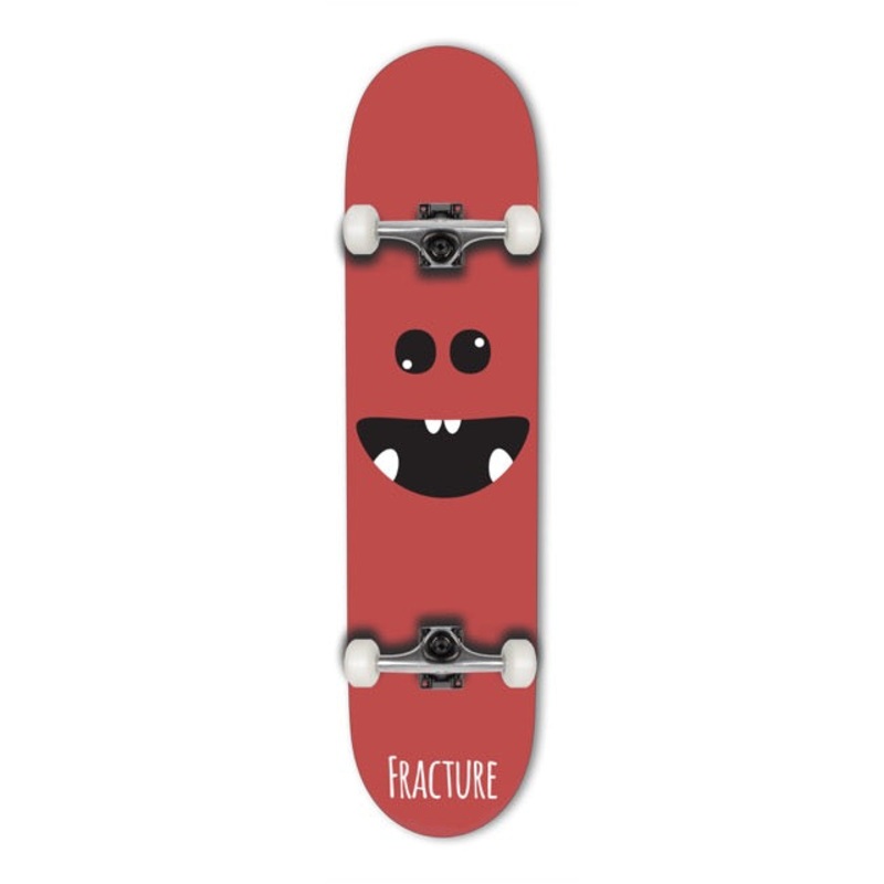 Fracture Lil Monsters Red Mini Skateboard - 7.25"