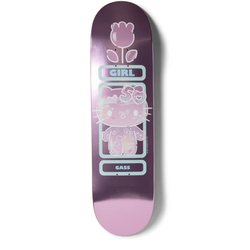 Girl Gass Hello Kitty 50th Anniversary Skateboard Deck - 8.5"