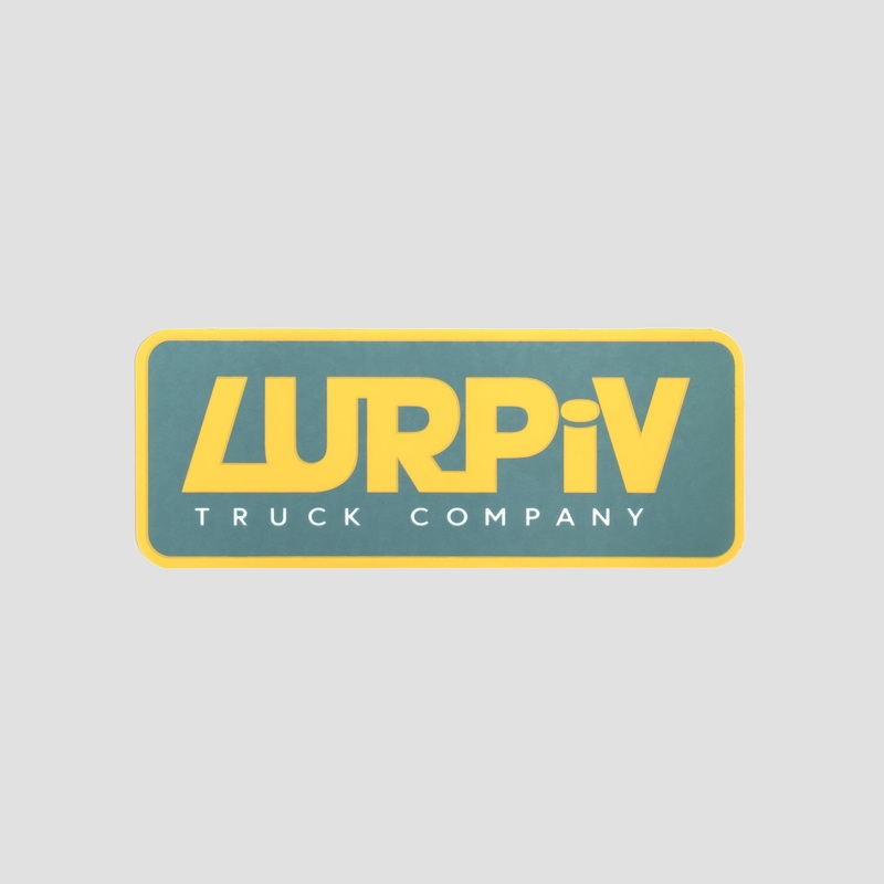 Lurpiv Plate Logo Sticker Green/Yellow