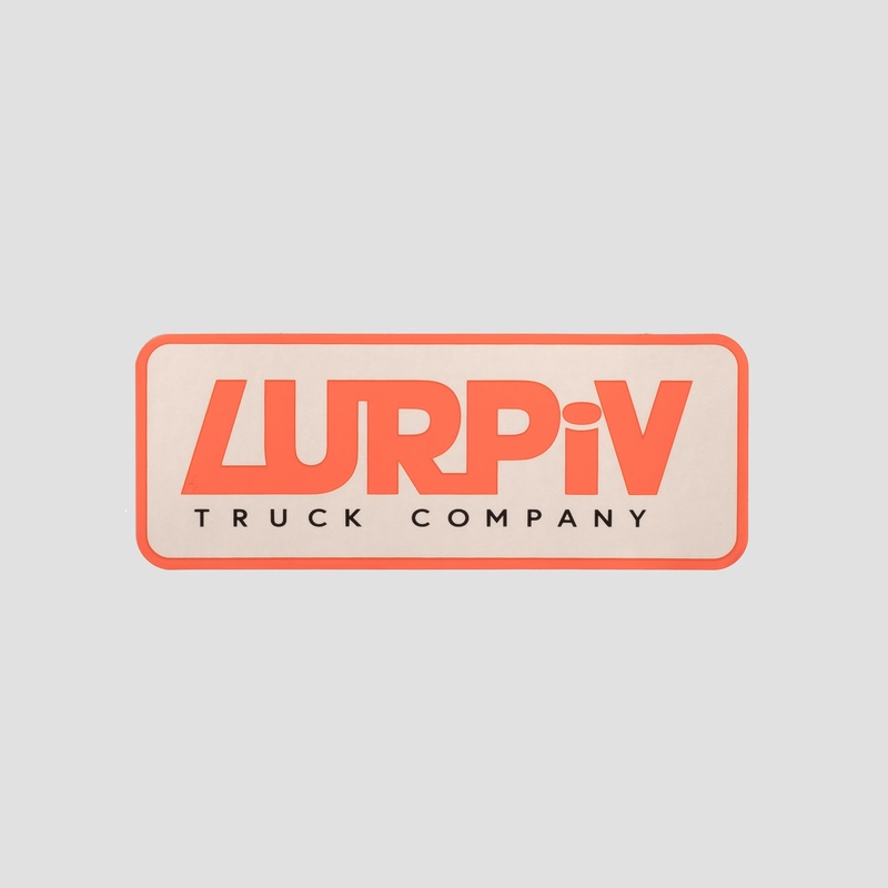Lurpiv Plate Logo Sticker Grey/Red